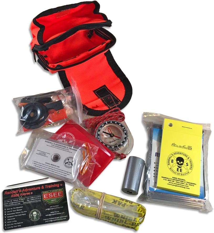Esee Knives, Pocket Survival Kit, with Orange Pouch